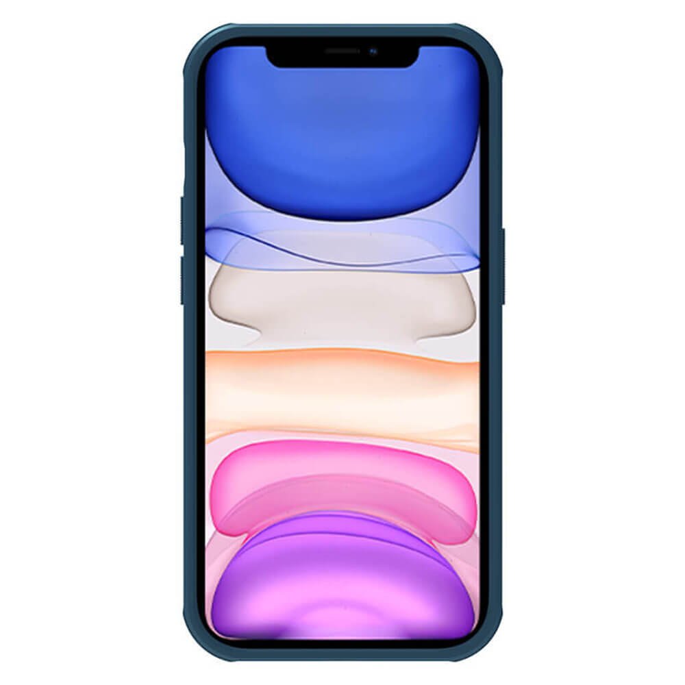 Nillkin iPhone 14 Pro Super Frosted Shield Pro Σκληρή Θήκη με Πλαίσιο Σιλικόνης - Blue