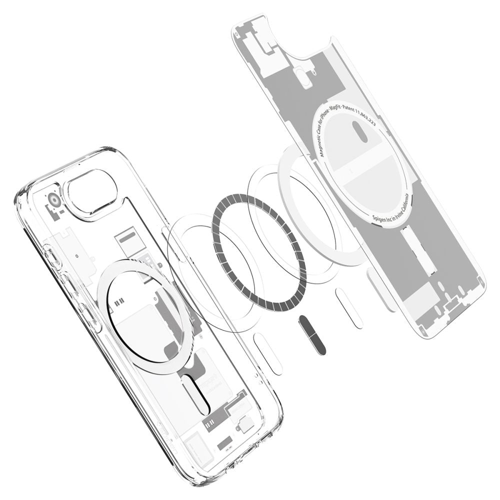 Spigen iPhone 16e Ultra Hybrid Mag Σκληρή Θήκη με Πλαίσιο Σιλικόνης Και MagSafe - Zero One White