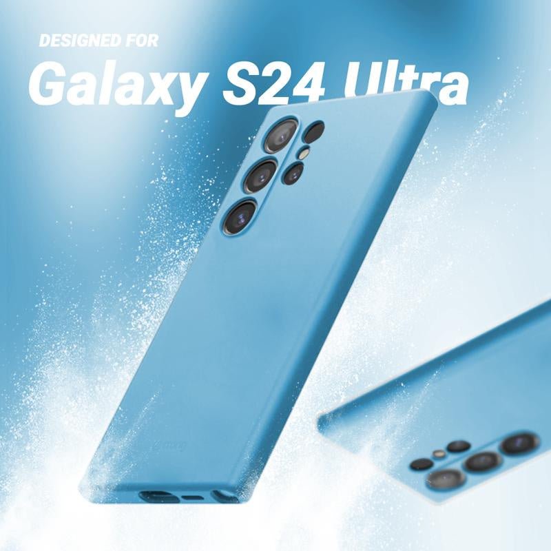 Crong Samsung Galaxy S24 Ultra Cover Θήκη Σιλικόνης - Blue