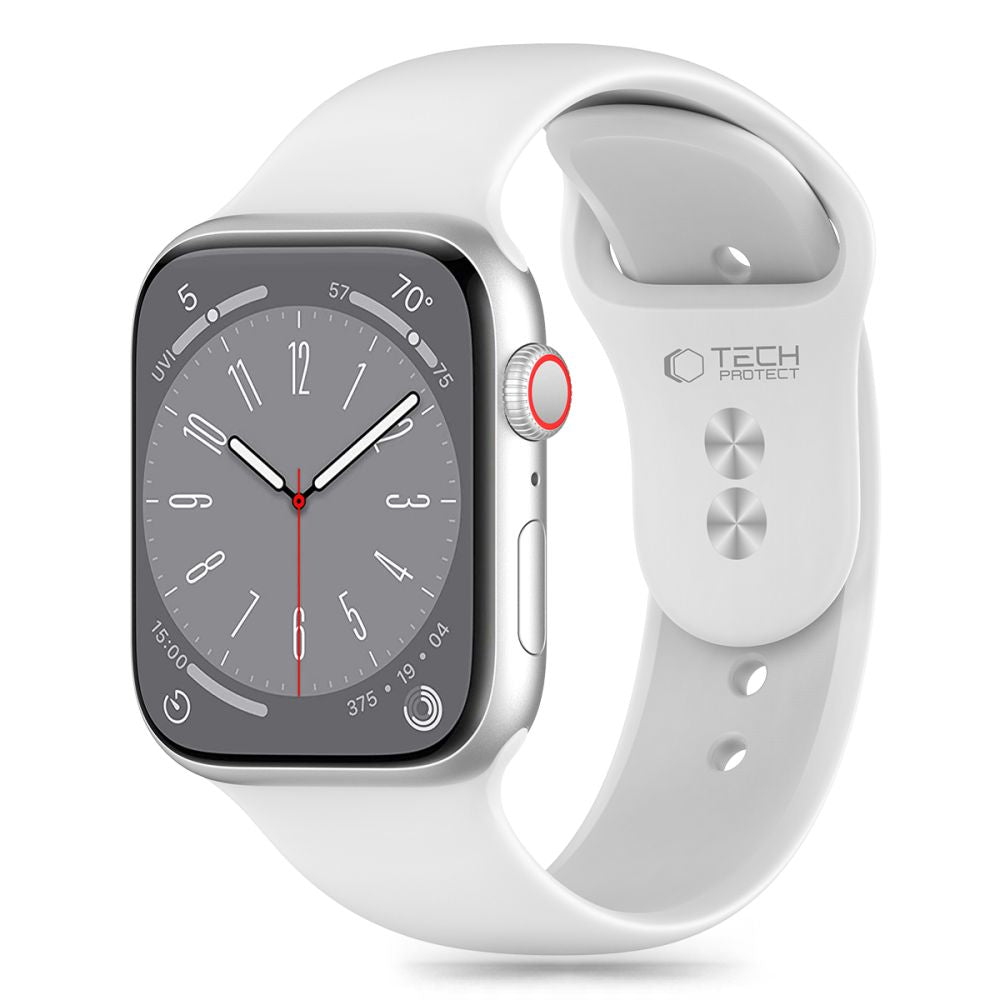 Tech - Protect Λουράκι Apple Watch 4/5/6/7/8/9/10/11 - SE (1/2/3) - ULTRA (1/2/3) - 44/45/46/49mm Silicone Σιλικόνης - White