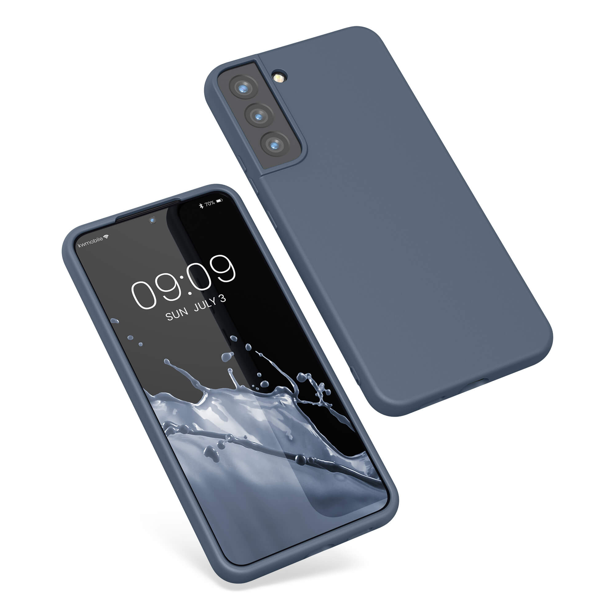 KW Samsung Galaxy S22 Θήκη Σιλικόνης Rubberized TPU - Slate Gray - 57568.202