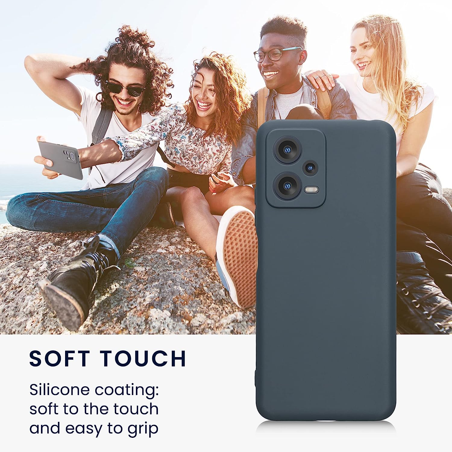 KW Xiaomi Redmi Note 12 5G / Poco X5 5G Θήκη Σιλικόνης TPU - Dark Slate - 60887.202