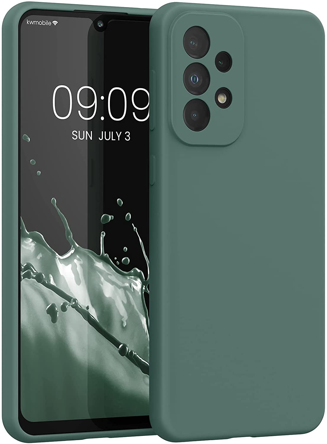 KW Samsung Galaxy A33 5G Θήκη Σιλικόνης Rubberized TPU - Blue Green - 57833.171