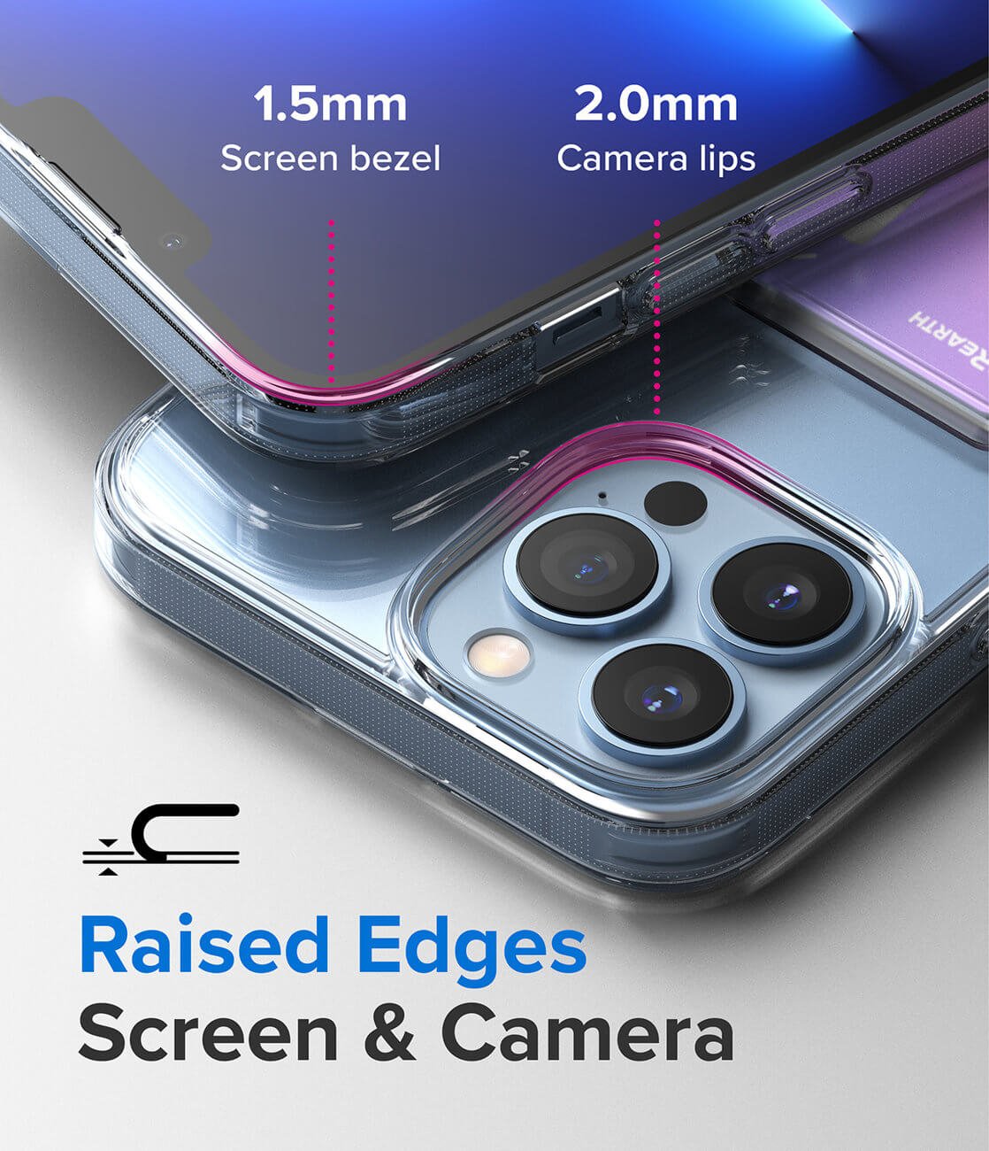 Ringke iPhone 13 Pro Max Fusion Card Σκληρή Θήκη με Πλαίσιο Σιλικόνης - Διάφανη
