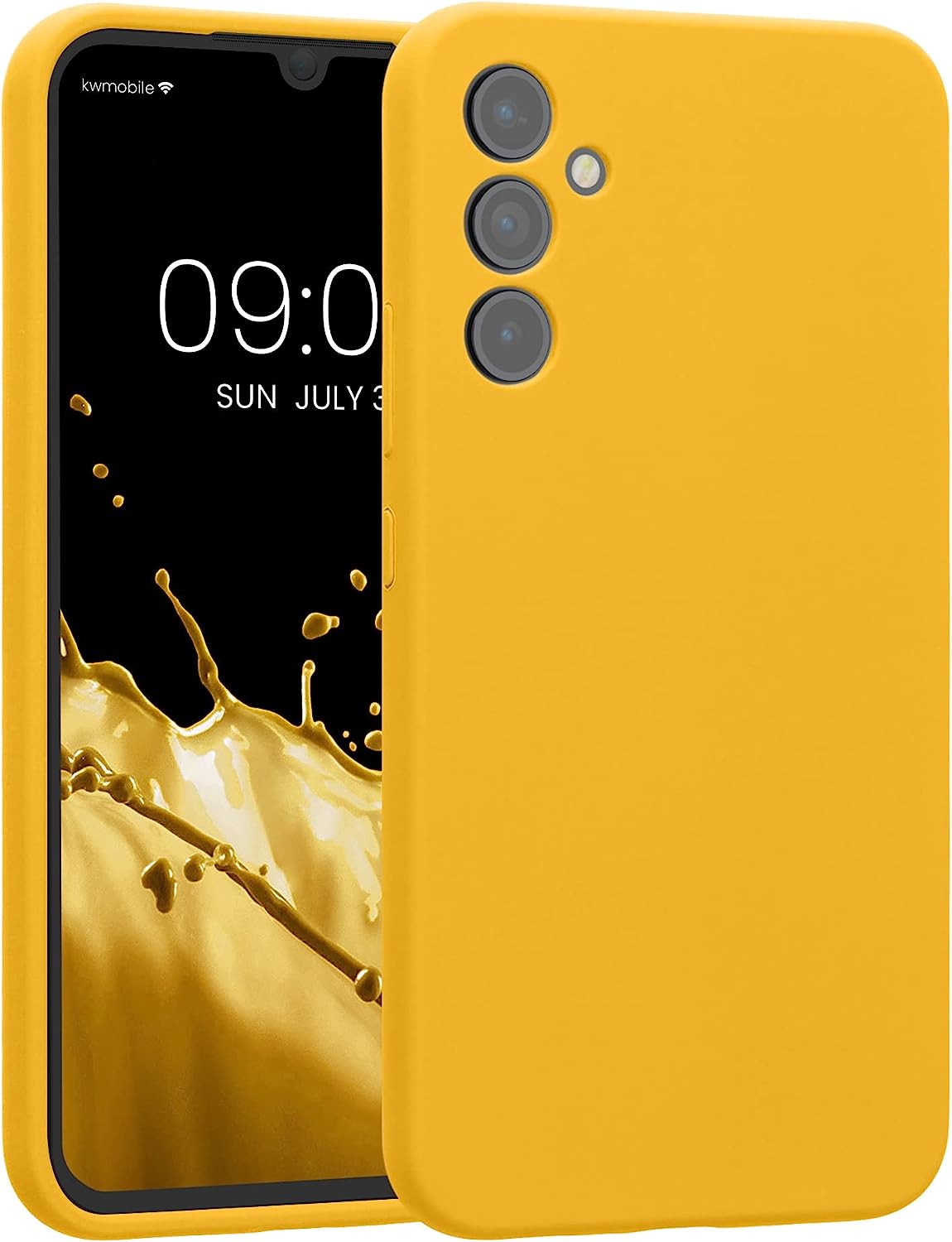 KW Samsung Galaxy A34 5G Θήκη Σιλικόνης Rubber TPU - Radiant Yellow - 60807.165