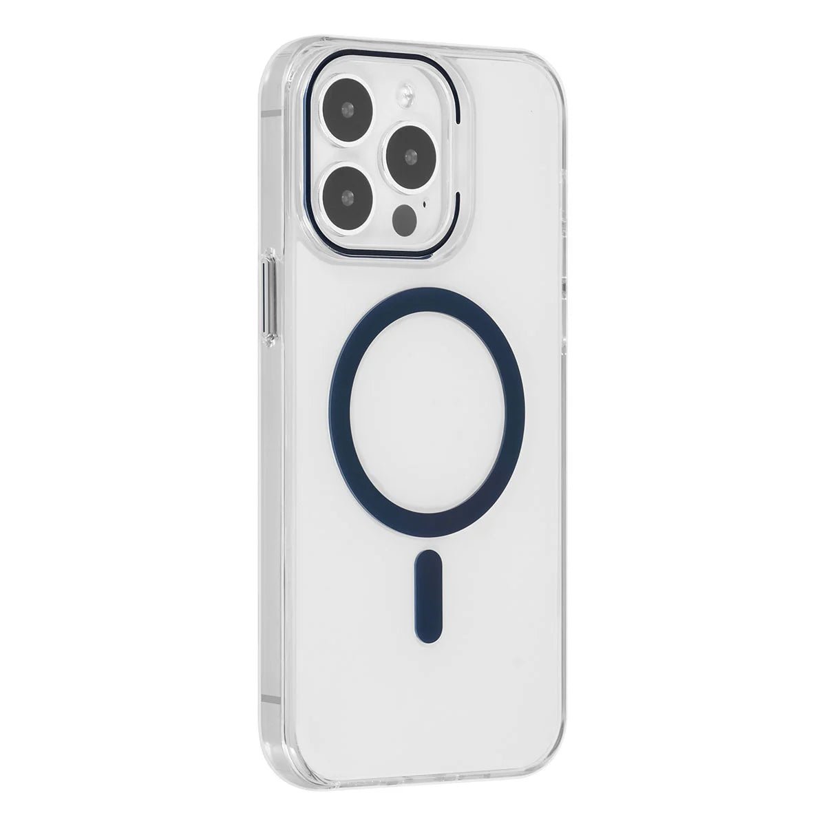 Tuniq iPhone 15 Pro Max - MagSafe Σκληρή Θήκη με Πλαίσιο Σιλικόνης - Διάφανη / Σκούρο Μπλε