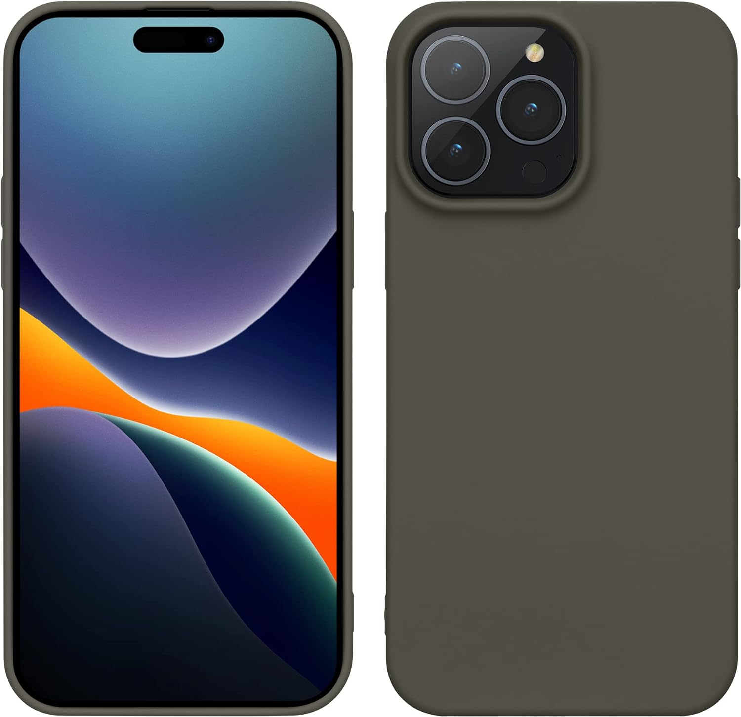 KW iPhone 15 Pro Λεπτή Θήκη Σιλικόνης TPU - Olive Green Matte - 61959.101