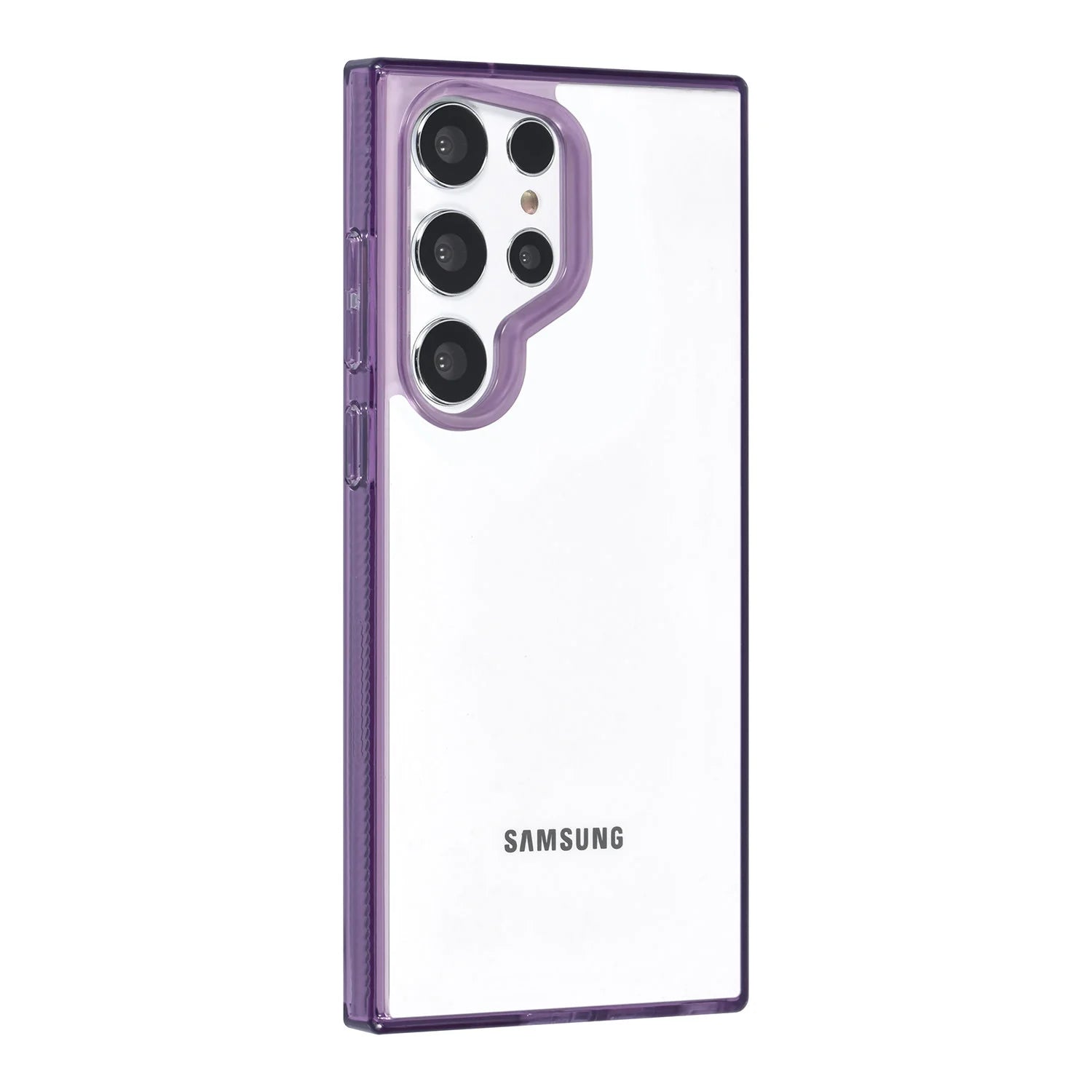Tuniq Samsung Galaxy S24 Ultra - Σκληρή Θήκη με Πλαίσιο Σιλικόνης - Ημιδιάφανο Μοβ / Διάφανο