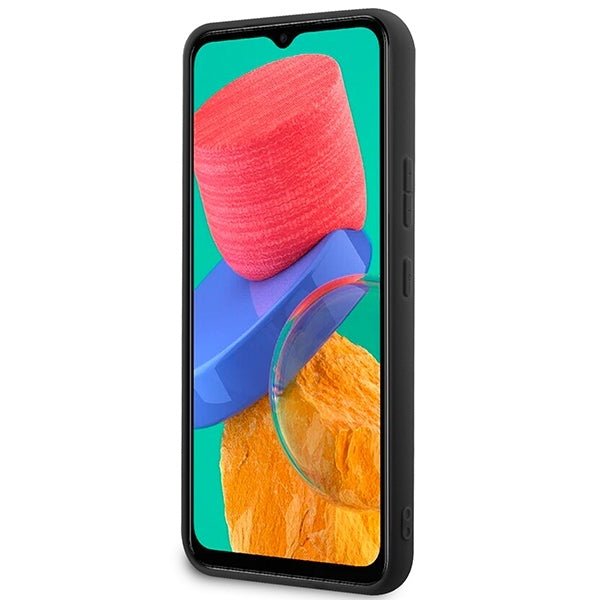Guess Samsung Galaxy A54 5G - Collection 4G Metal Gold Logo Σκληρή Θήκη με Επένδυση Συνθετικού Δέρματος - Pink - GUHCSA54G4GFPI