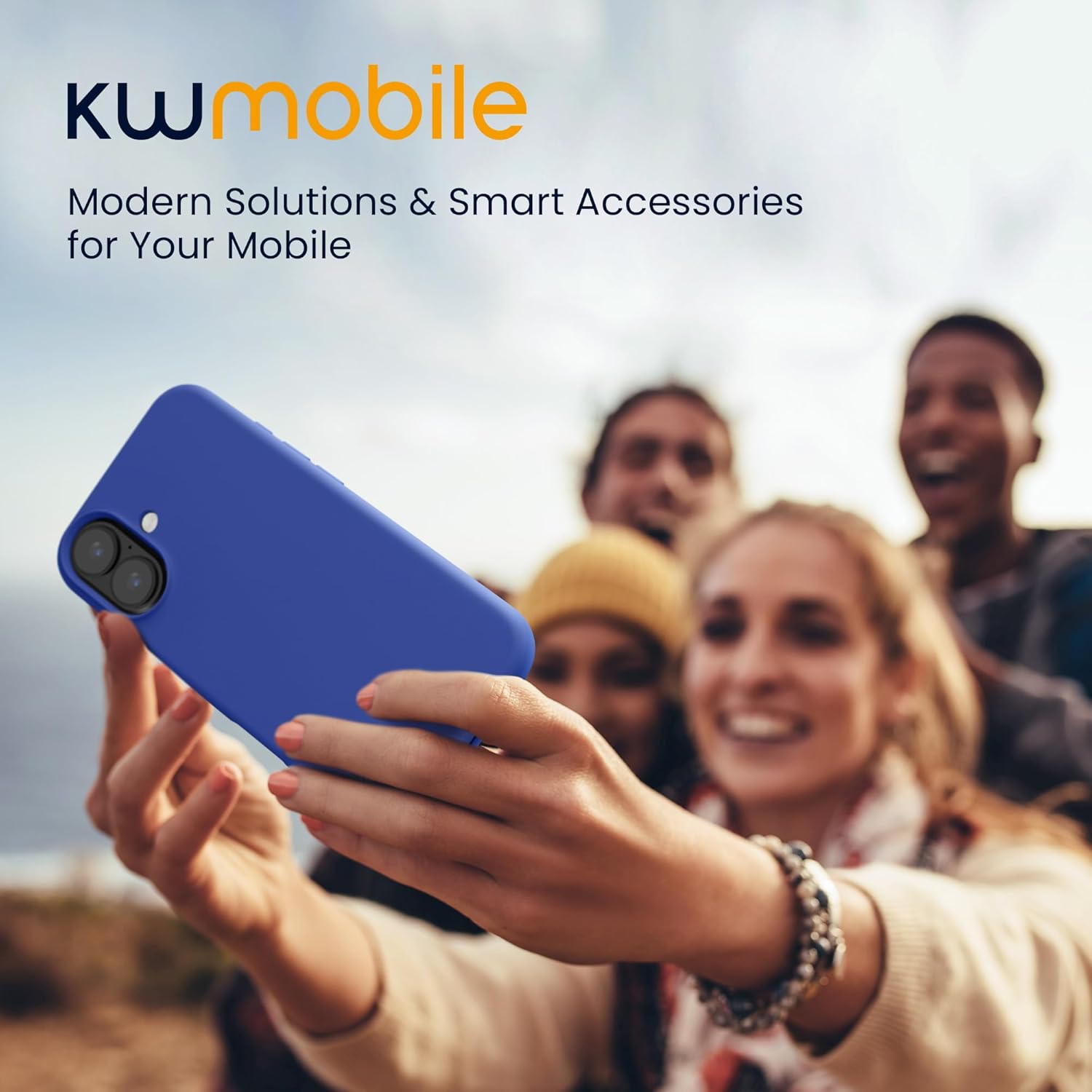 KW iPhone 16 Θήκη Σιλικόνης Rubberized TPU - Baltic Blue