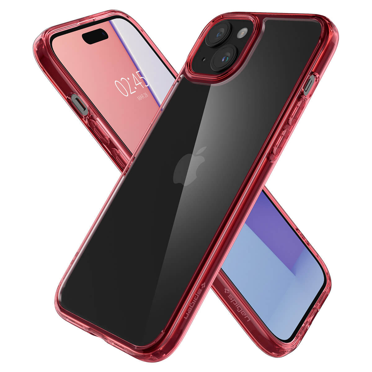 Spigen iPhone 15 Ultra Hybrid Σκληρή Θήκη με Πλαίσιο Σιλικόνης - Red Crystal