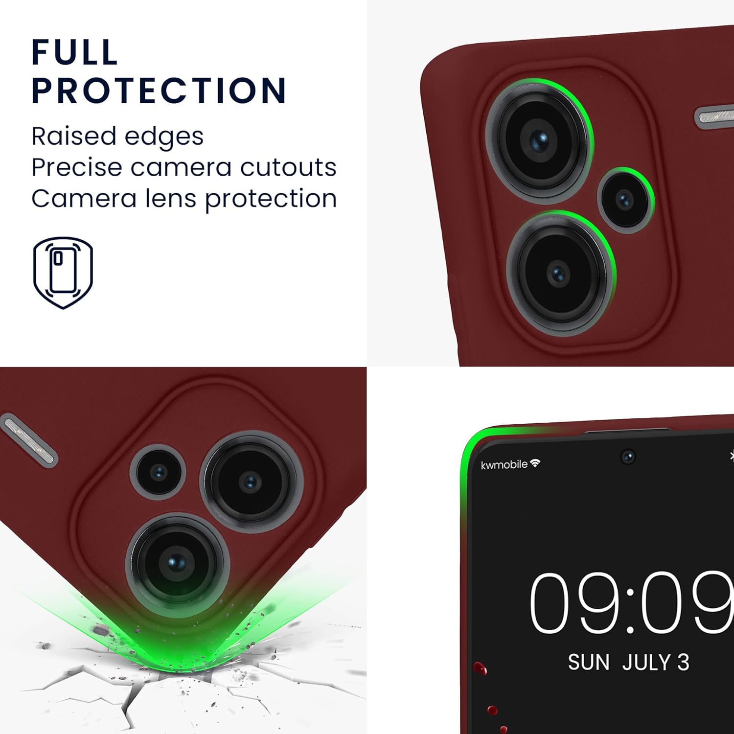 KW Xiaomi Redmi Note 13 Pro+ 5G Θήκη Σιλικόνης TPU - Bordeaux Purple