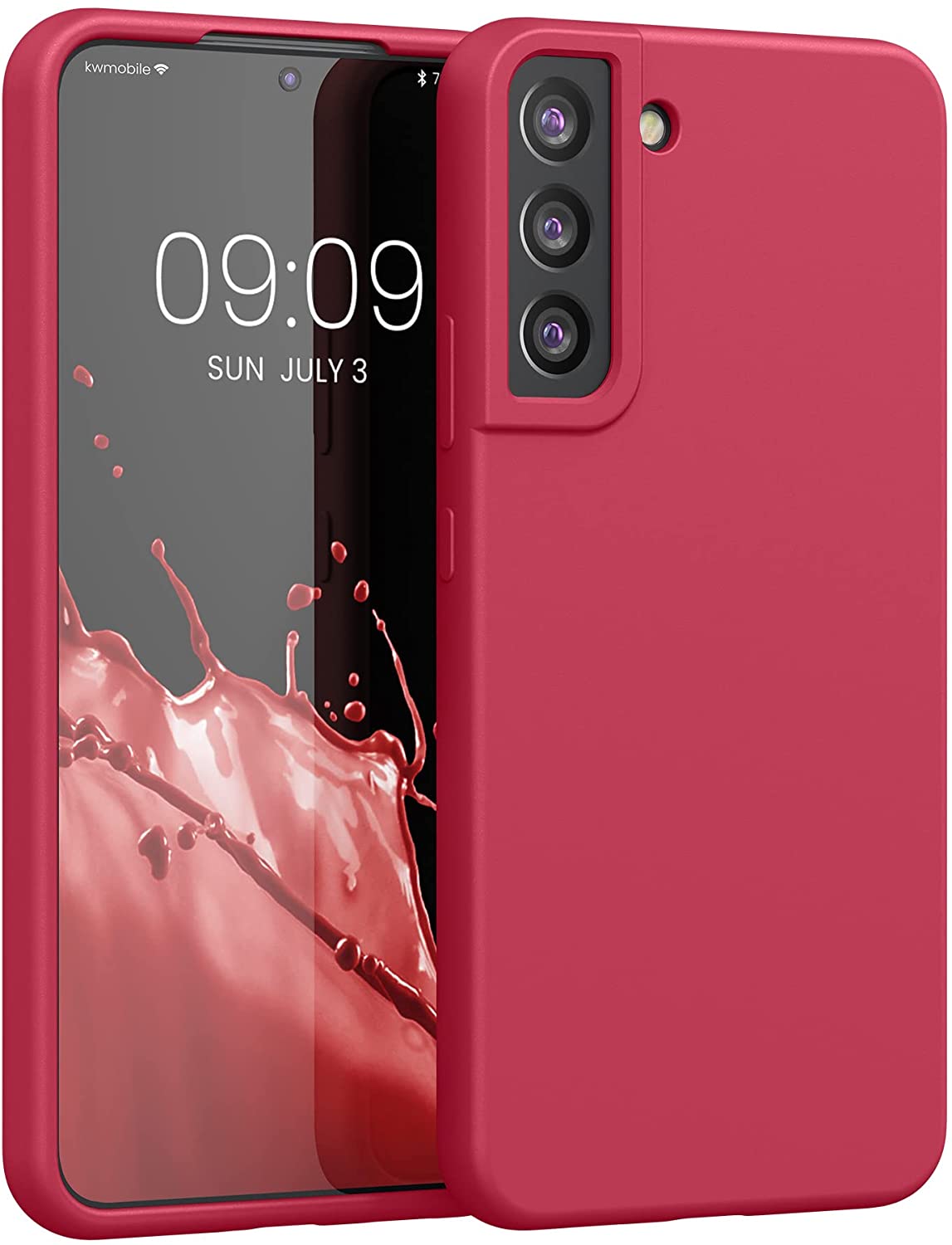 KW Samsung Galaxy S22 Plus Θήκη Σιλικόνης Rubberized TPU - Sweet Cherry - 56761.229
