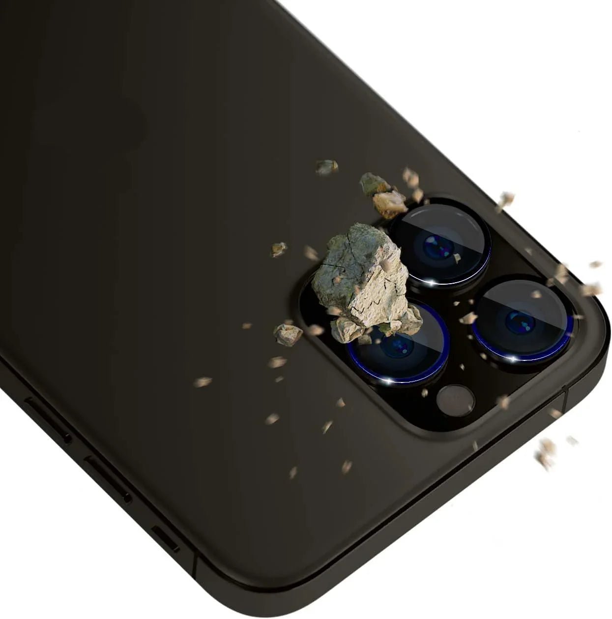 3MK iPhone 15 Pro Max Lens Protection Pro 9H Αντιχαρακτικό Γυαλί για την Κάμερα - Royal Blue