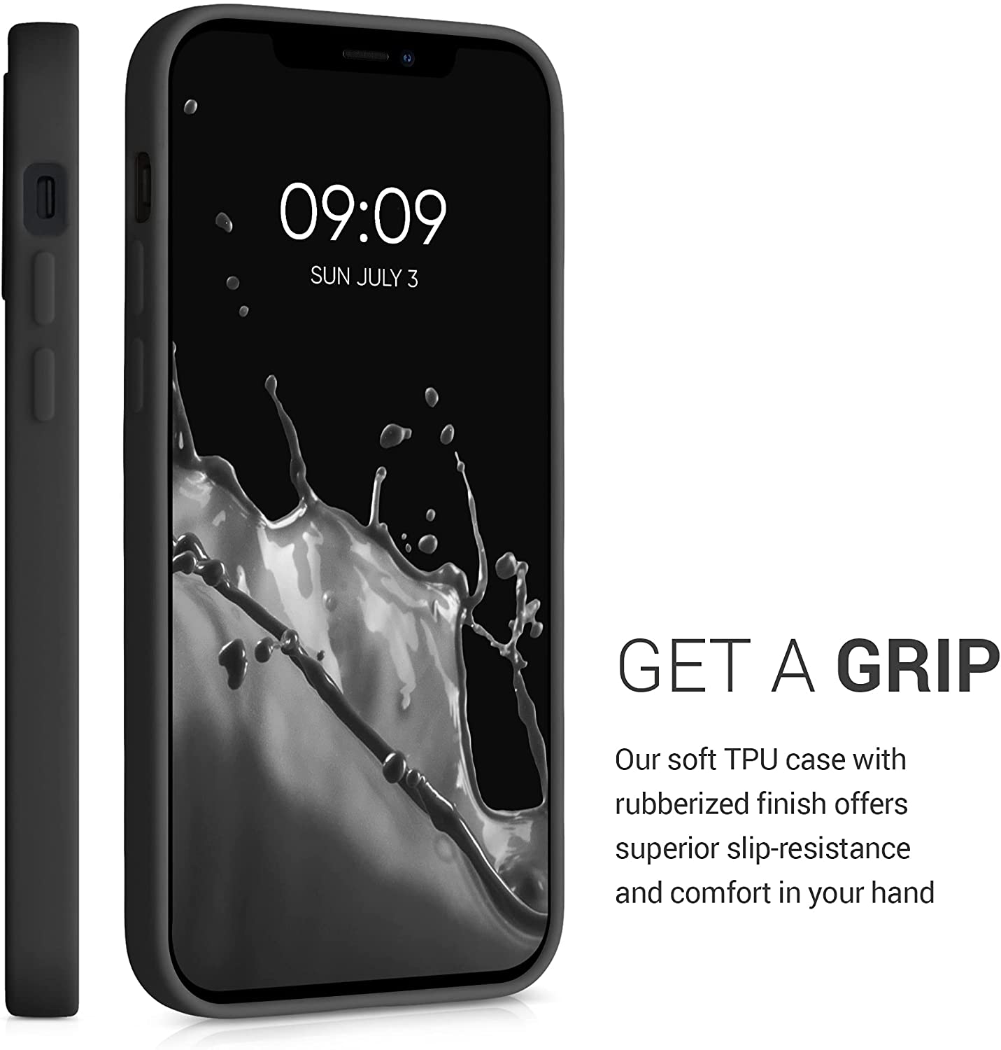 KW iPhone 12 / 12 Pro Θήκη Σιλικόνης TPU - Black - 54513.01