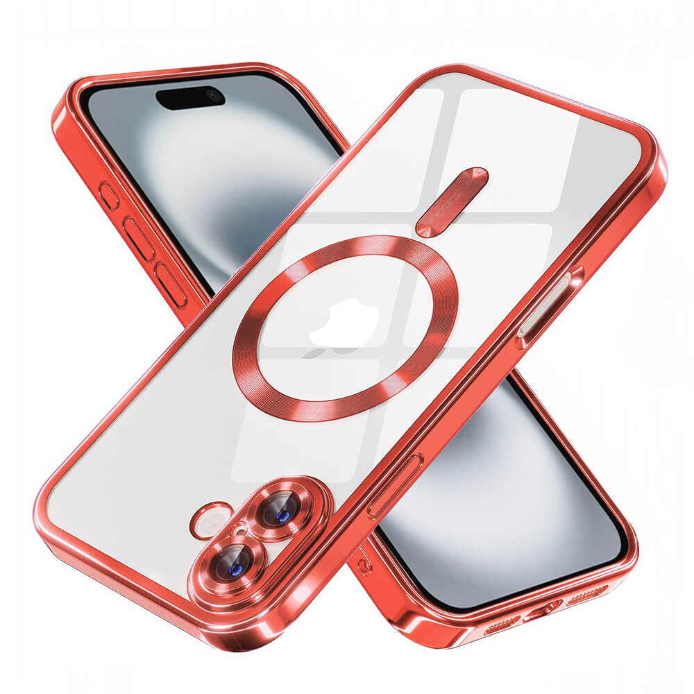 Techsuit iPhone 16 - Luxury Crystal MagSafe - Θήκη Σιλικόνης - Red