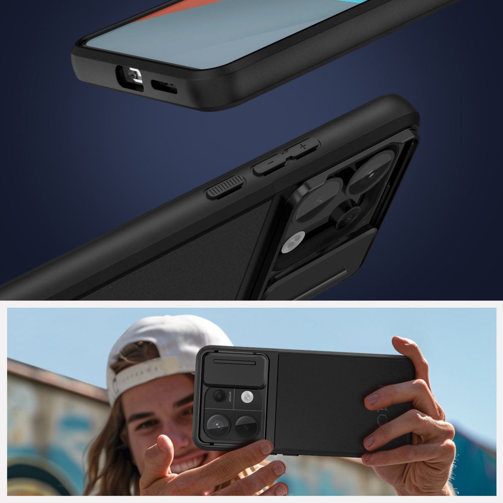 Tech - Protect Xiaomi Redmi Note 13 Pro 5G / Poco X6 5G Velar Cam+ Θήκη Σιλικόνης με Κάλυμμα για την Κάμερα - Black