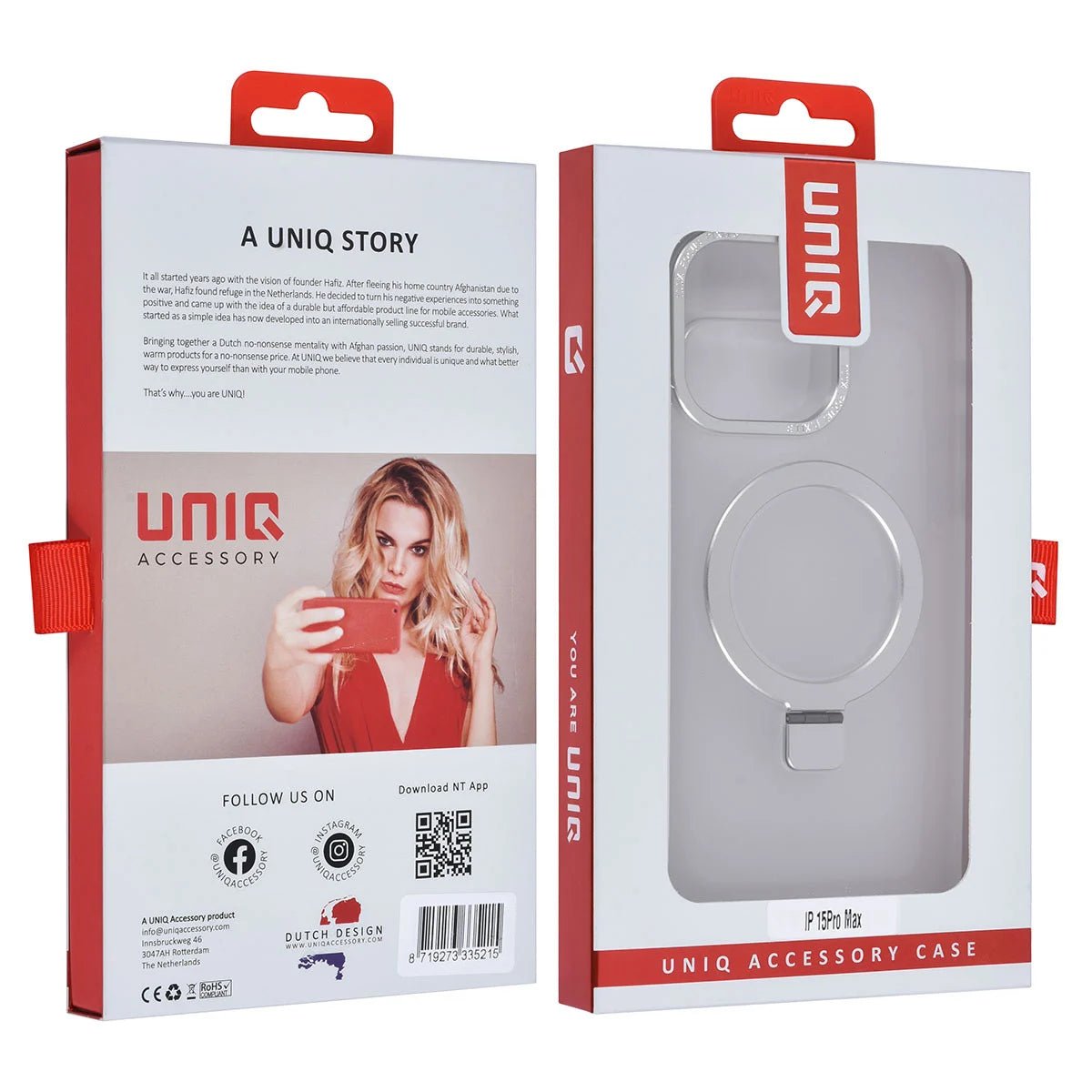 Tuniq iPhone 15 Pro Max - MagSafe Σκληρή Θήκη με Δαχτυλίδι Συγκράτησης - White