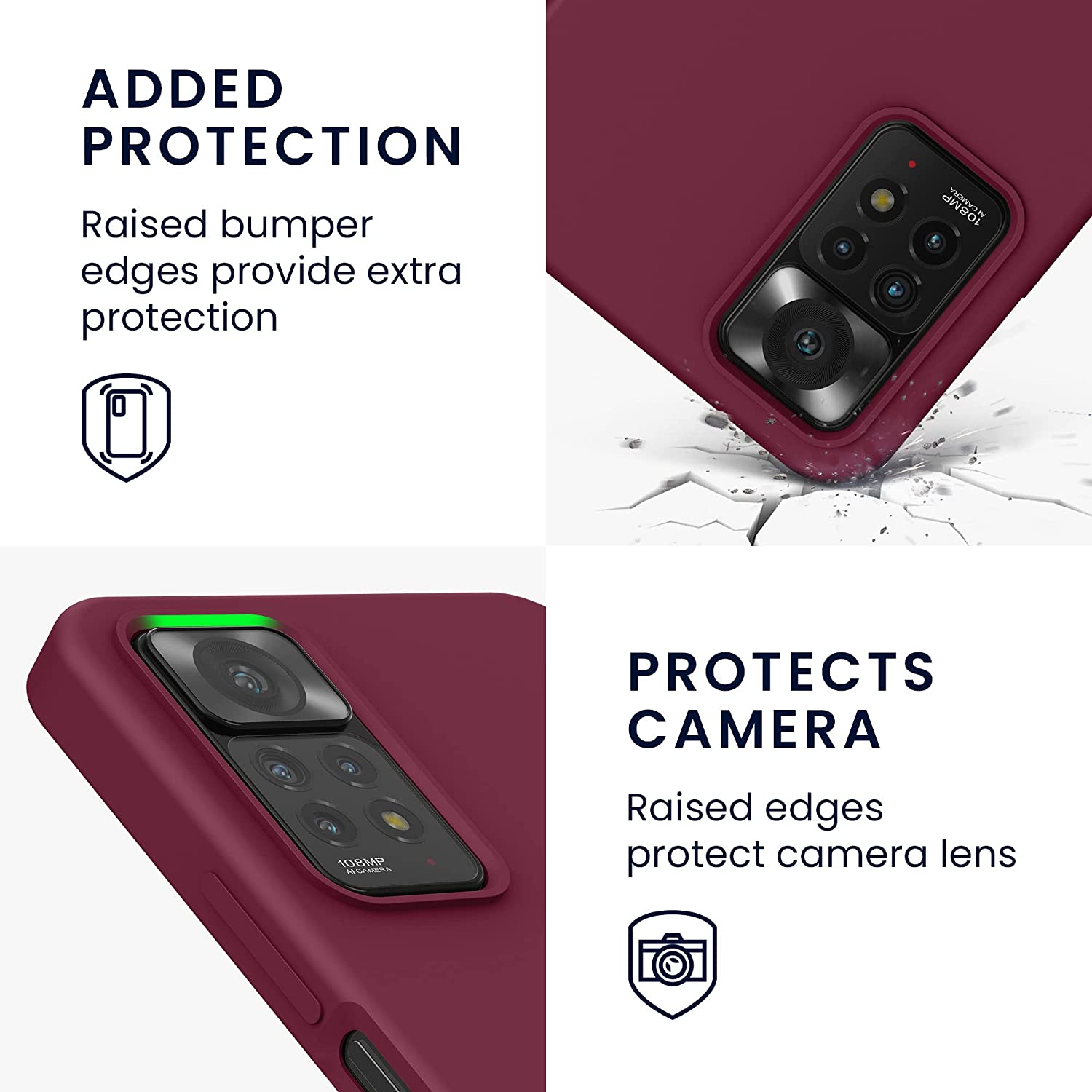 KW Xiaomi Redmi Note 11 Pro / Note 11 Pro 5G Θήκη Σιλικόνης Rubberized TPU - Tawny Red - 57373.190