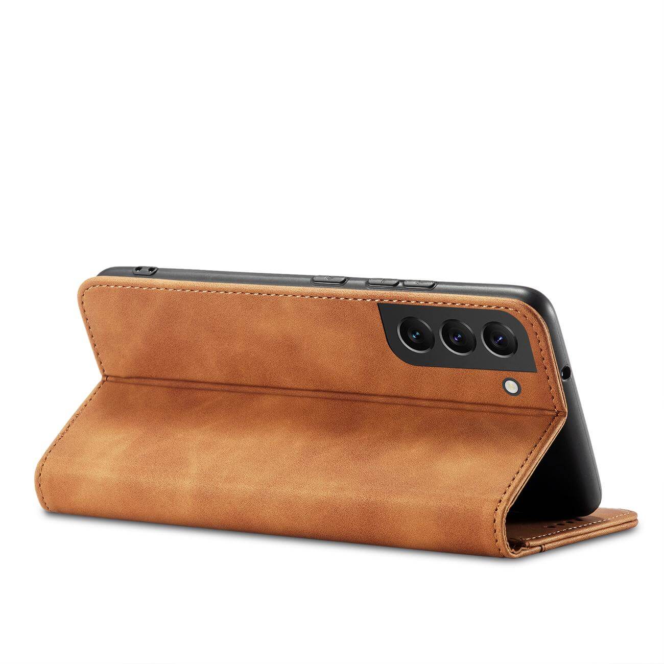 OEM Samsung Galaxy S22 Plus Magnet Fancy Θήκη Βιβλίο Stand - Brown