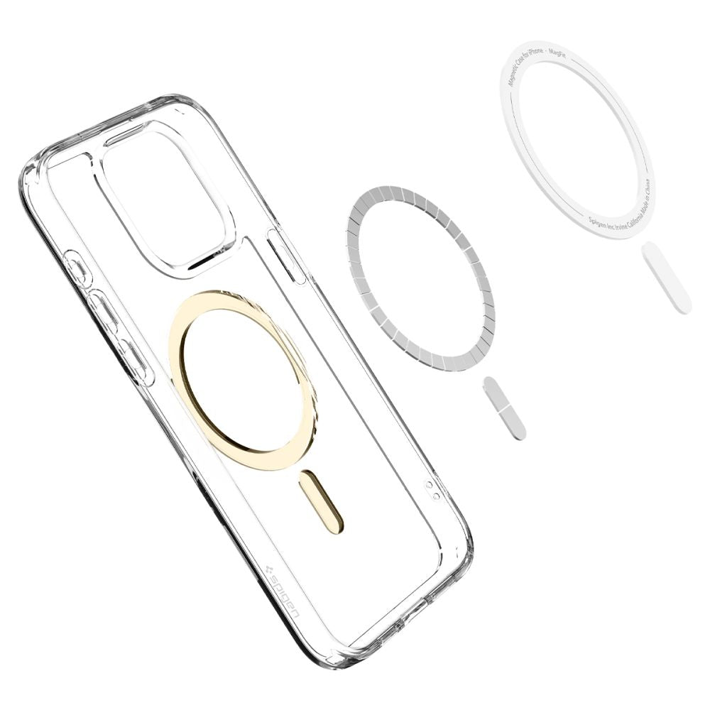 Spigen iPhone 15 Pro Max Ultra Hybrid Mag Σκληρή Θήκη με Πλαίσιο Σιλικόνης Και MagSafe - Gold