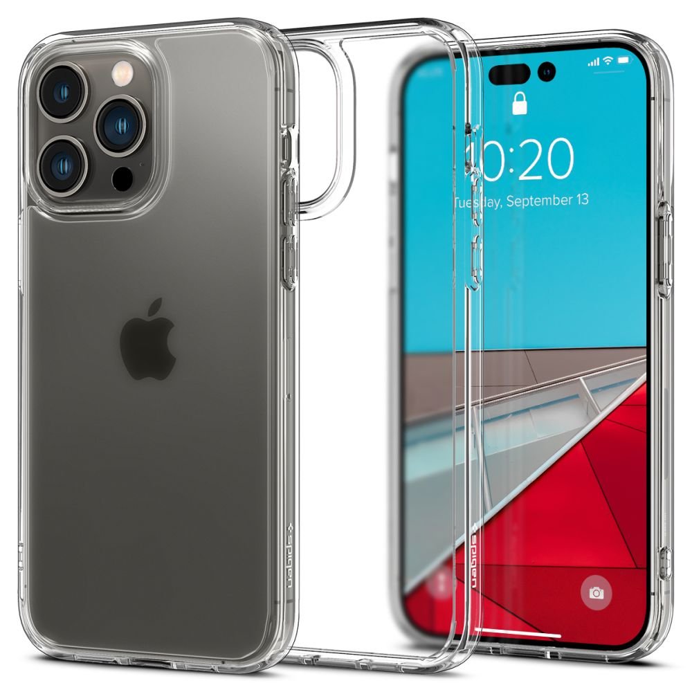 Spigen iPhone 14 Pro Max Ultra Hybrid Σκληρή Θήκη με Πλαίσιο Σιλικόνης - Frost Clear