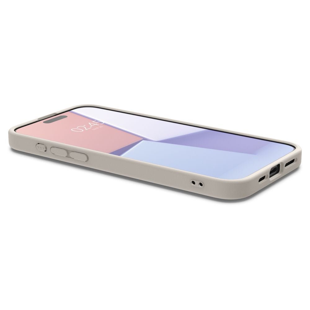 Spigen Cyrill iPhone 15 Pro Kajuk Mag Θήκη με Επένδυση Συνθετικού Δέρματος και MagSafe - Cream