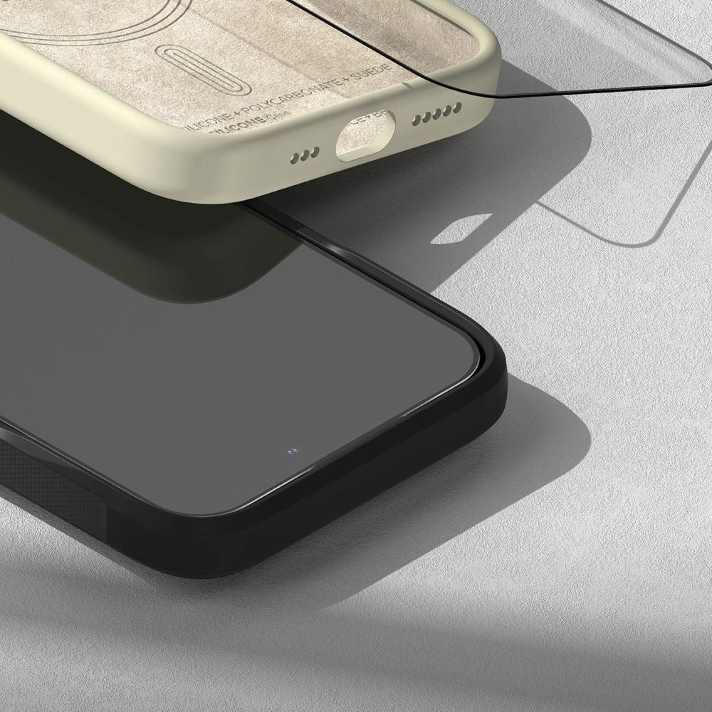 Ringke iPhone 15 TG Case Friendly Full Screen Tempered Glass 9H Αντιχαρακτικό Γυαλί Οθόνης - Black