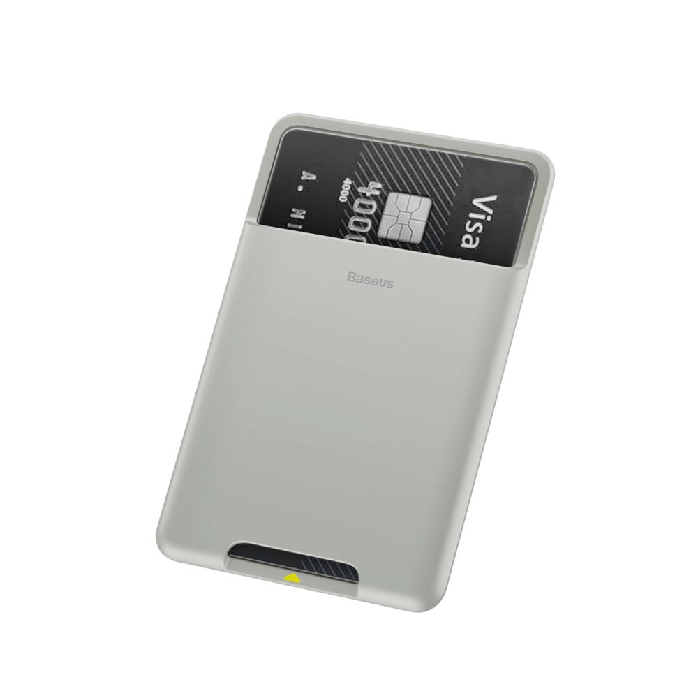 Baseus Back Stick Silicone Card Bag - Θήκη Σιλικόνης για Κάρτες - French Grey - ACKD - B0G