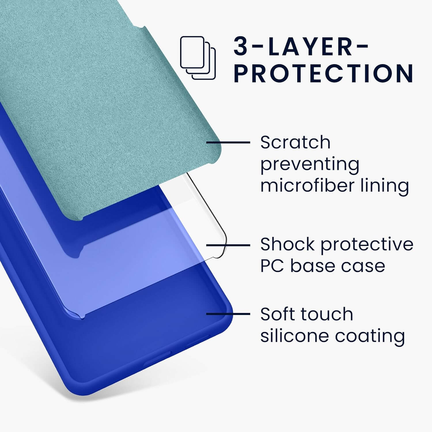 KW Samsung Galaxy A55 5G Θήκη Σιλικόνης Rubberized TPU - Baltic Blue