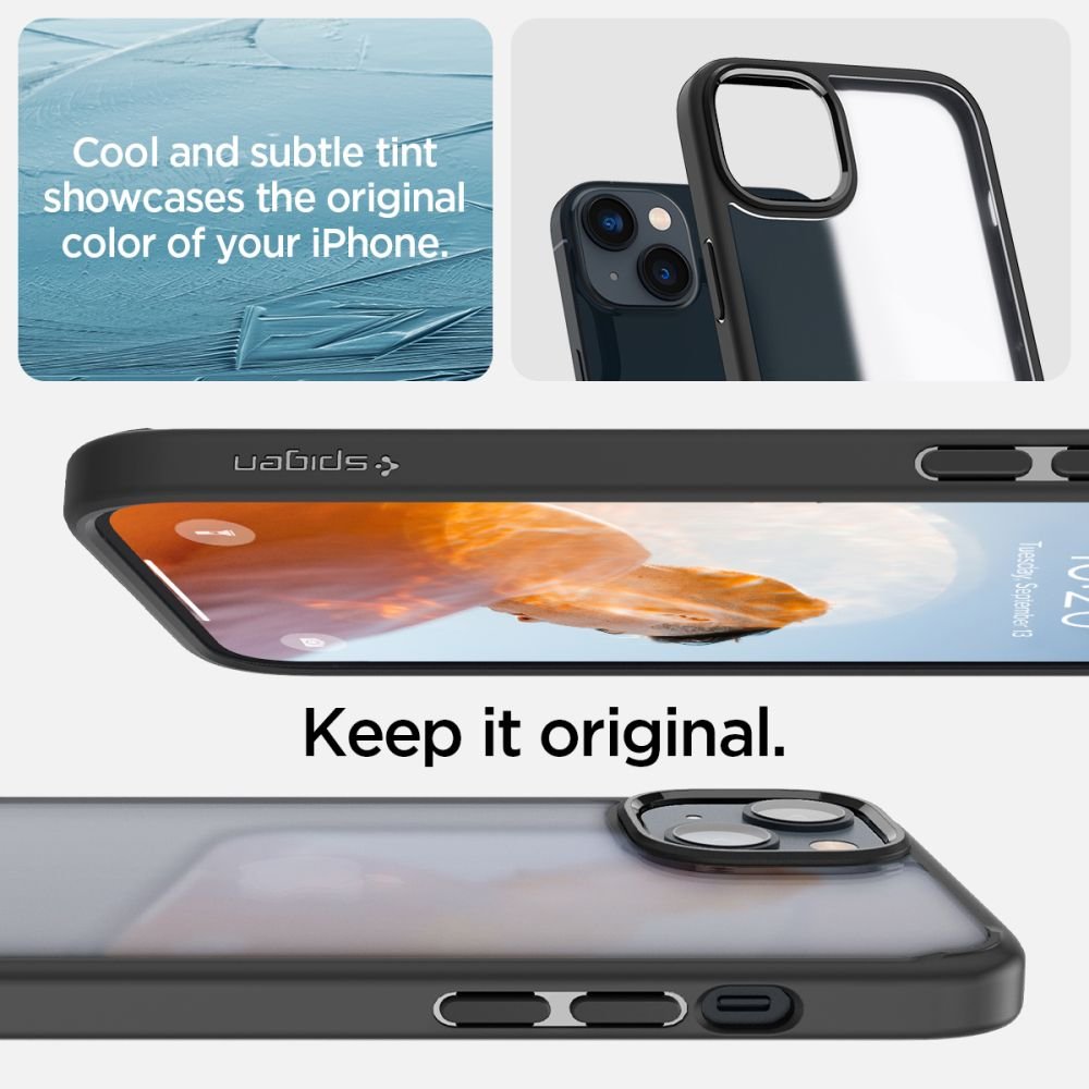 Spigen iPhone 14 Plus / iPhone 15 Plus Ultra Hybrid Σκληρή Θήκη με Πλαίσιο Σιλικόνης - Frost Black