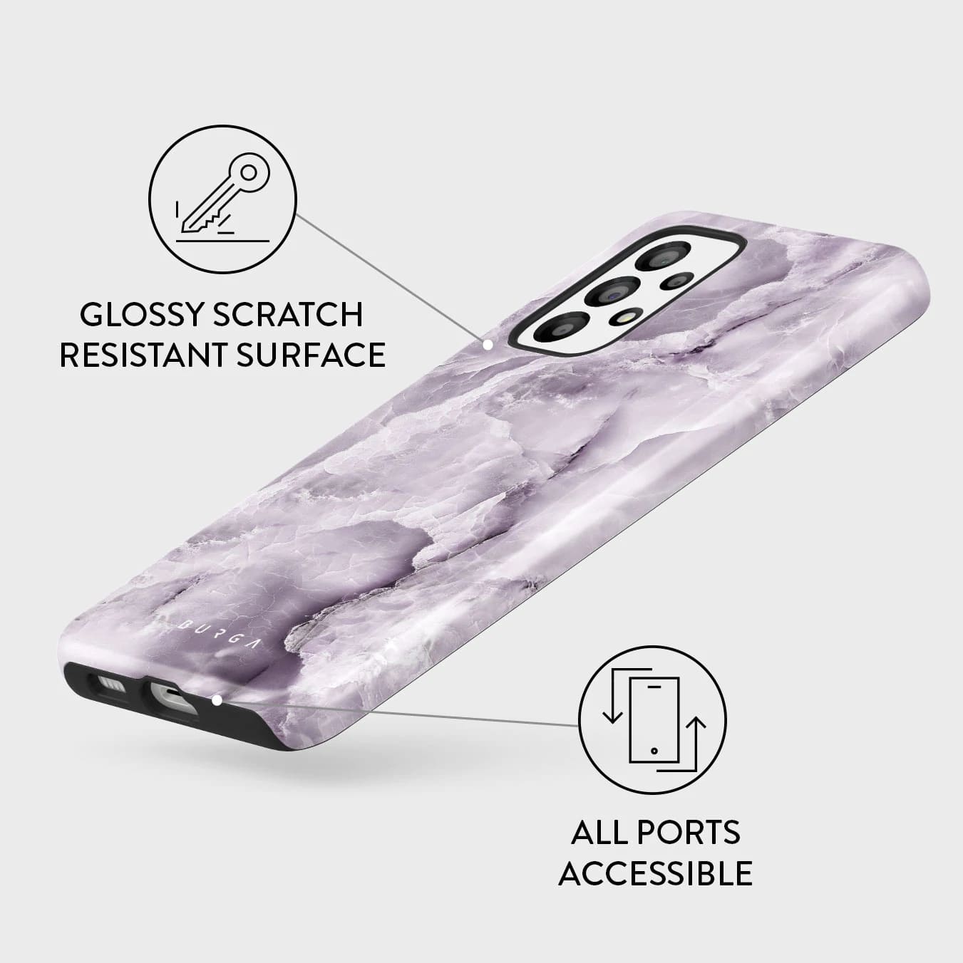 Burga Samsung Galaxy A53 5G Fashion Tough Σκληρή Θήκη - Black Currant