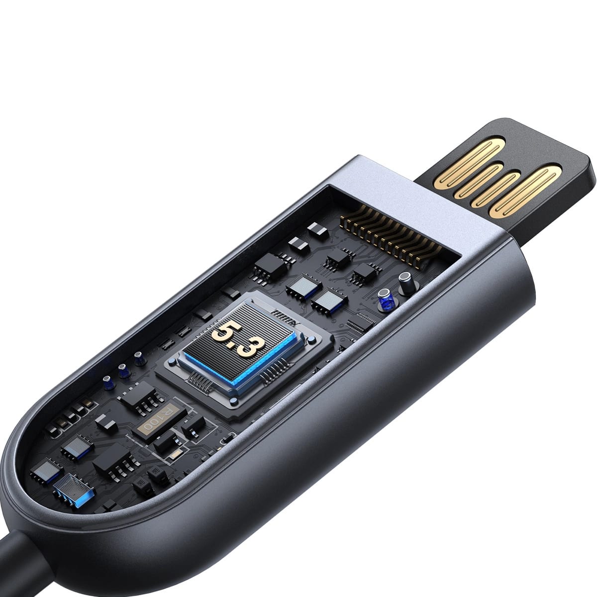 Joyroom JR - CB6 Bluetooth AUX Receiver για Αναπαραγωγή Μουσικής / Κλήσεις στο Αυτοκίνητο - Grey