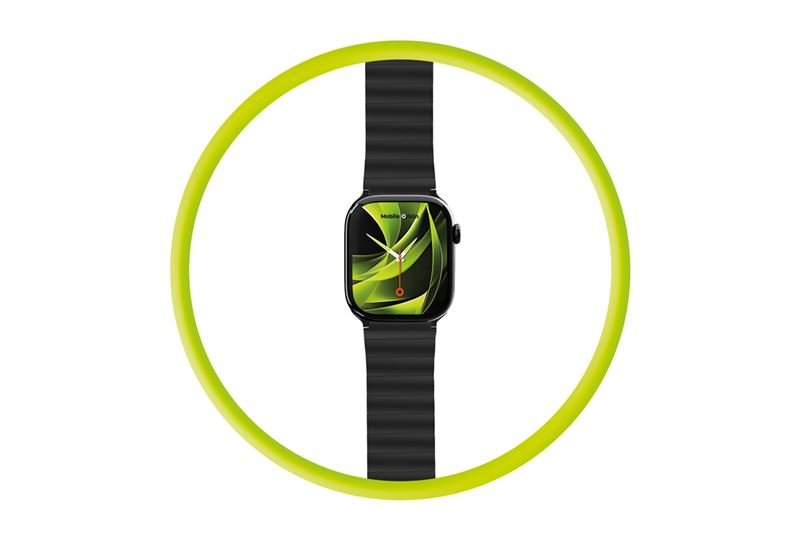 Mobile Origin Λουράκι Apple Watch 4/5/6/7/8/9/10/11 - SE (1/2/3) - Ultra (1/2/3) - 42/44/45/49mm Strap II Σιλικόνης - Black / Black