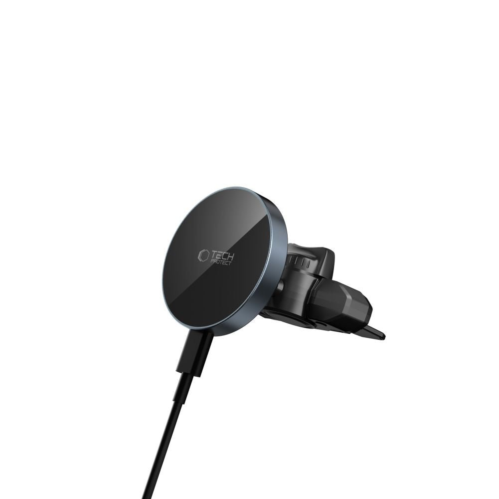 Tech - Protect MM15W - V5 Μαγνητική Βάση για τον Αεραγωγό / CD player του Αυτοκινήτου με Ασύρματη Φόρτιση MagSafe 15W - Black