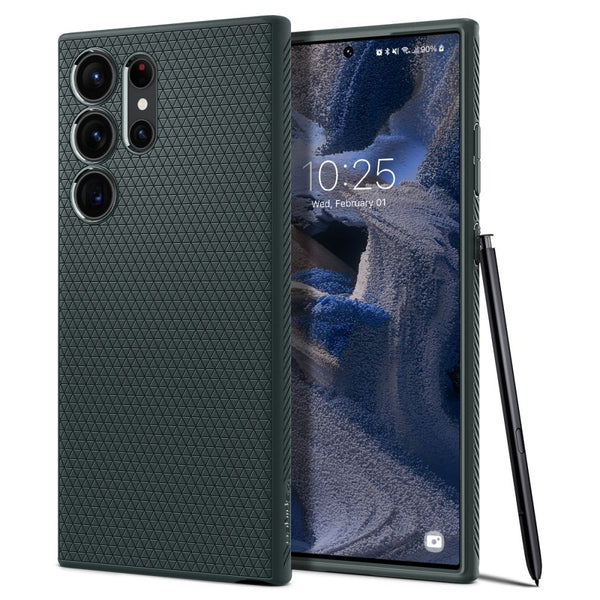 Spigen Samsung Galaxy S23 Ultra Liquid Air Θήκη Σιλικόνης - Abyss Green