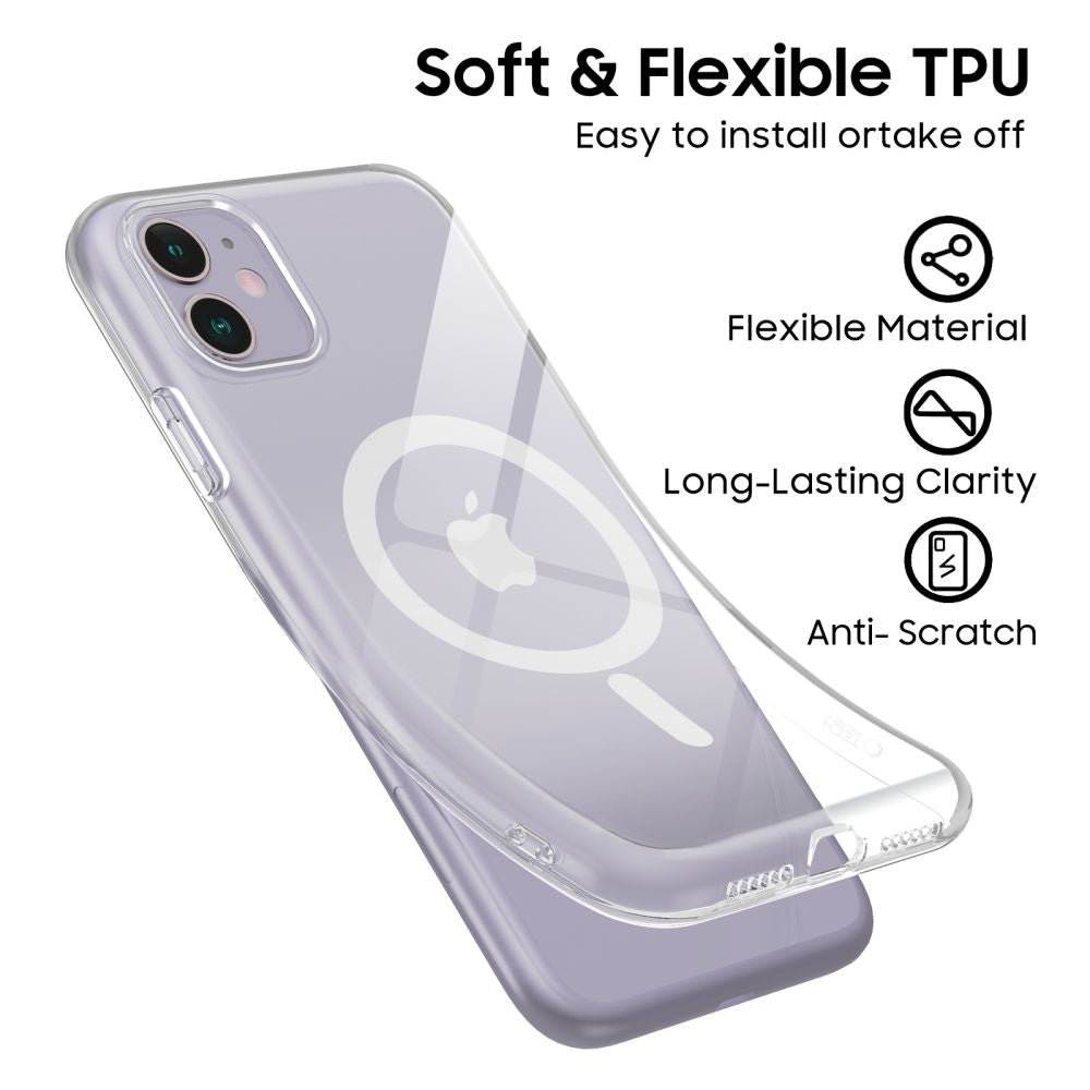 Tech - Protect iPhone 11 Flexair Θήκη Σιλικόνης TPU με MagSafe - Διάφανη