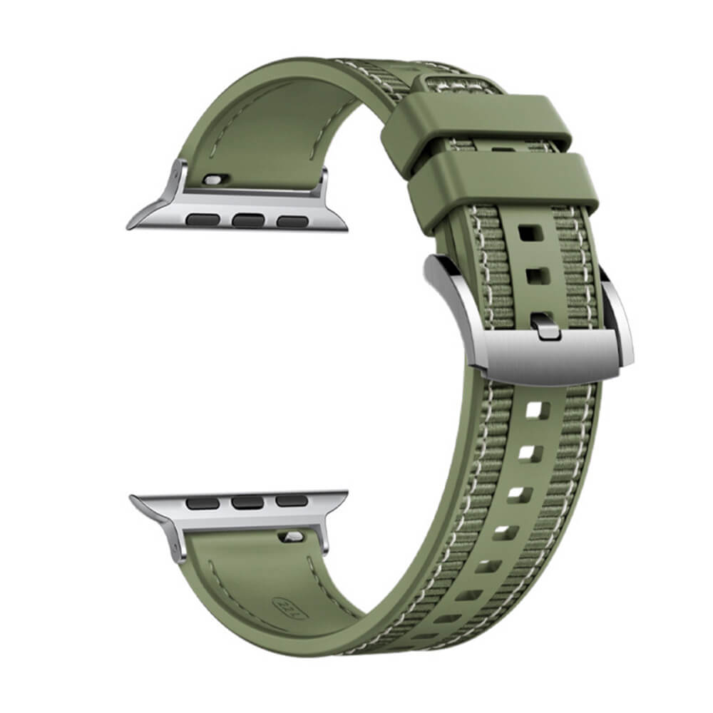 Techsuit Λουράκι Apple Watch 4/5/6/7/8/9/10/11 - SE (1/2/3) - ULTRA (1/2/3) - 44/45/46/49mm Watchband Σιλικόνης W051 - Green