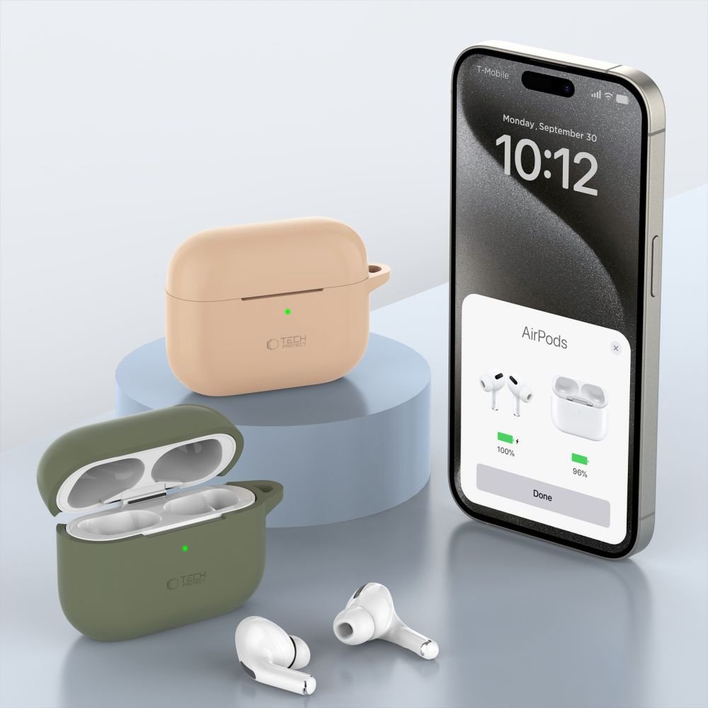 Tech - Protect AirPods Pro 1 / 2 Θήκη Σιλικόνης - Silicone Hook - Oliver Green