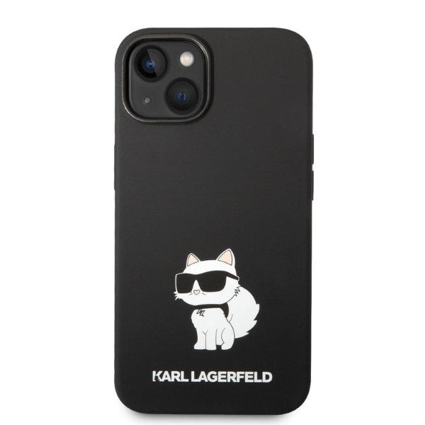 Karl Lagerfeld iPhone 15 Plus / 14 Plus Silicone Choupette Θήκη Σιλικόνης - Black - KLHCP14MSNCHBCK