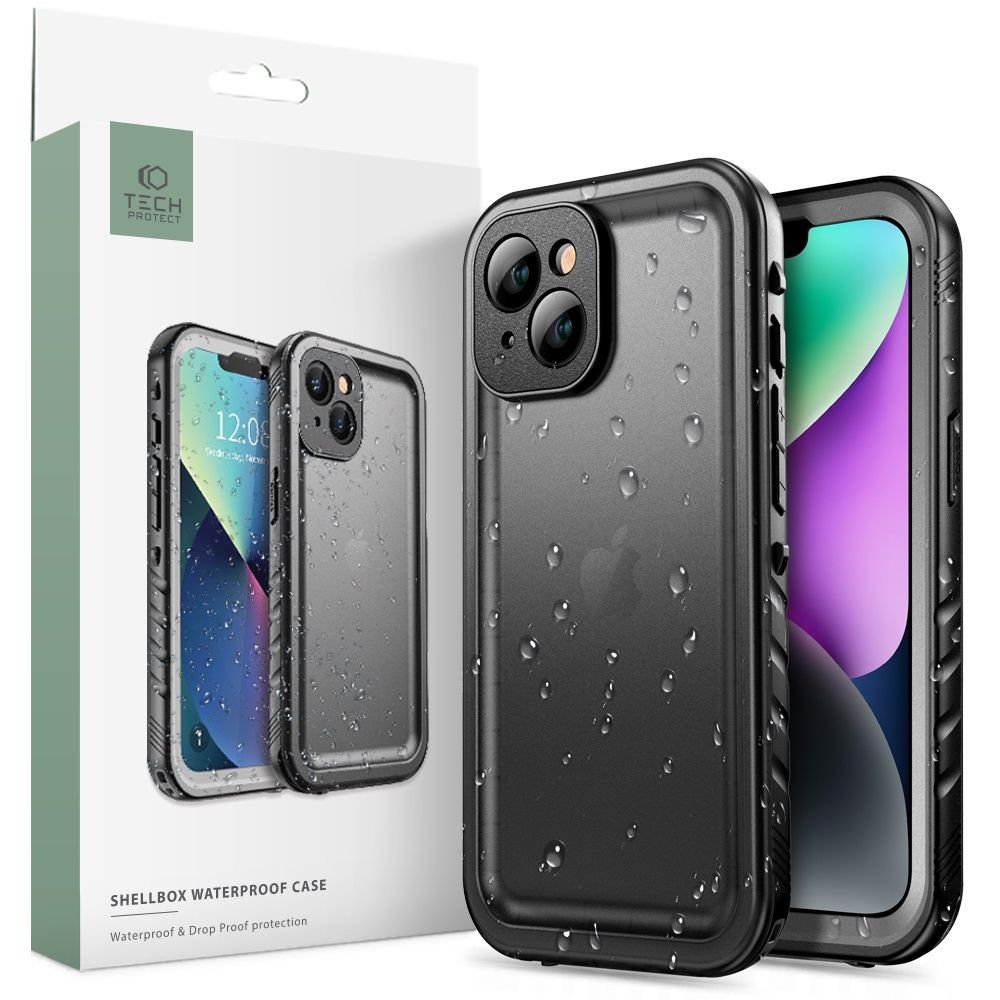 Tech - Protect iPhone 14 Shellbox IP68 Αδιάβροχη Σκληρή Θήκη - Black / Ημιδιάφανη