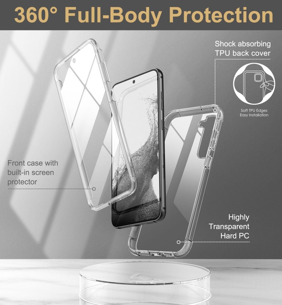 Tech - Protect Samsung Galaxy S23+ Kevlar Θήκη 360 Full Body με Προστασία Οθόνης - Διάφανη