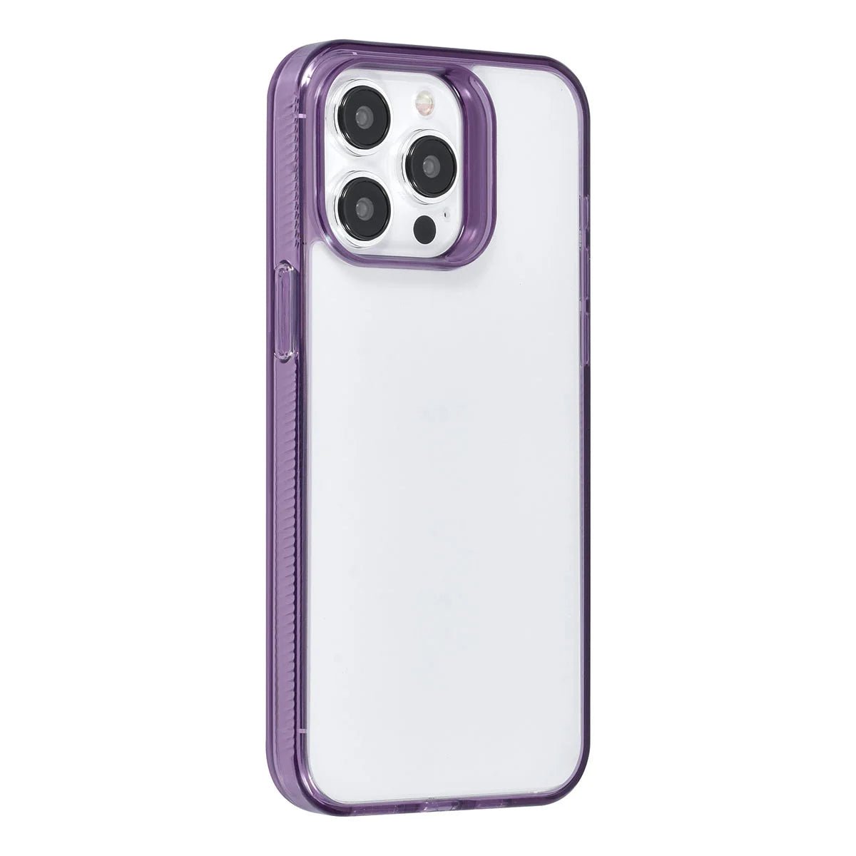 Tuniq iPhone 15 Pro Max - Σκληρή Θήκη με Πλαίσιο Σιλικόνης - Ημιδιάφανο Μοβ / Διάφανο