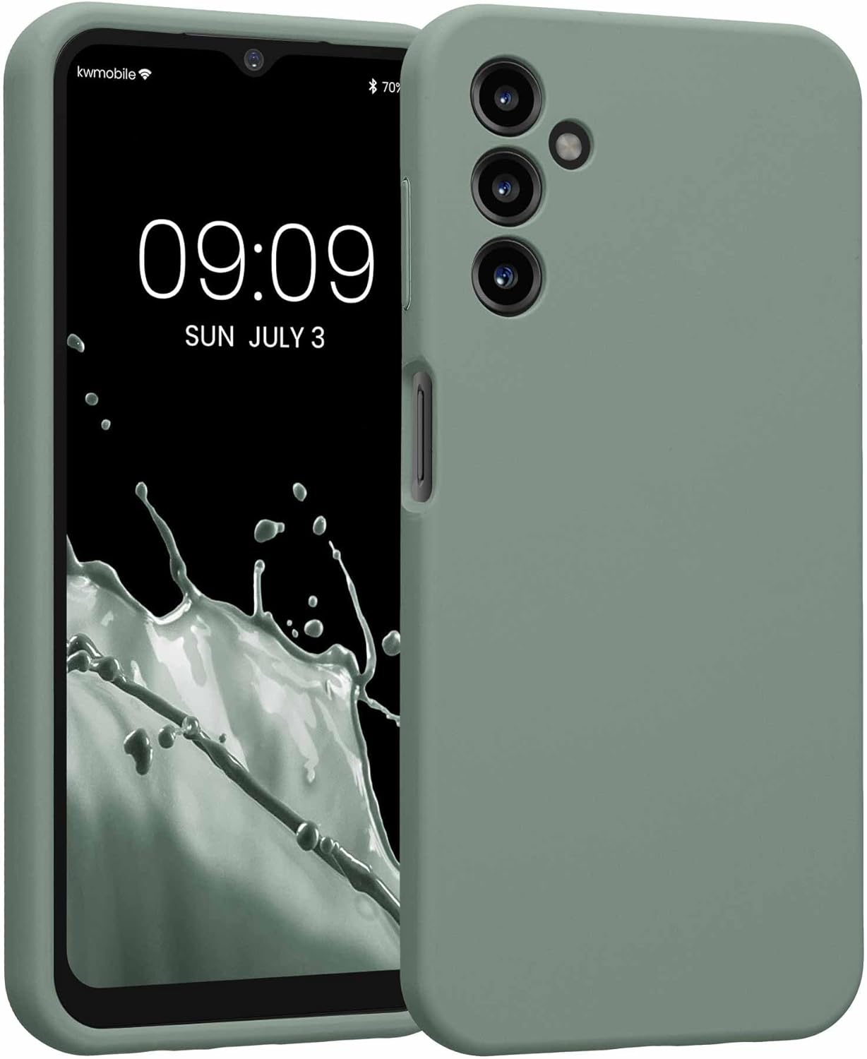 KW Samsung Galaxy A14 5G Θήκη Σιλικόνης Rubberized TPU - Rainwashed Green