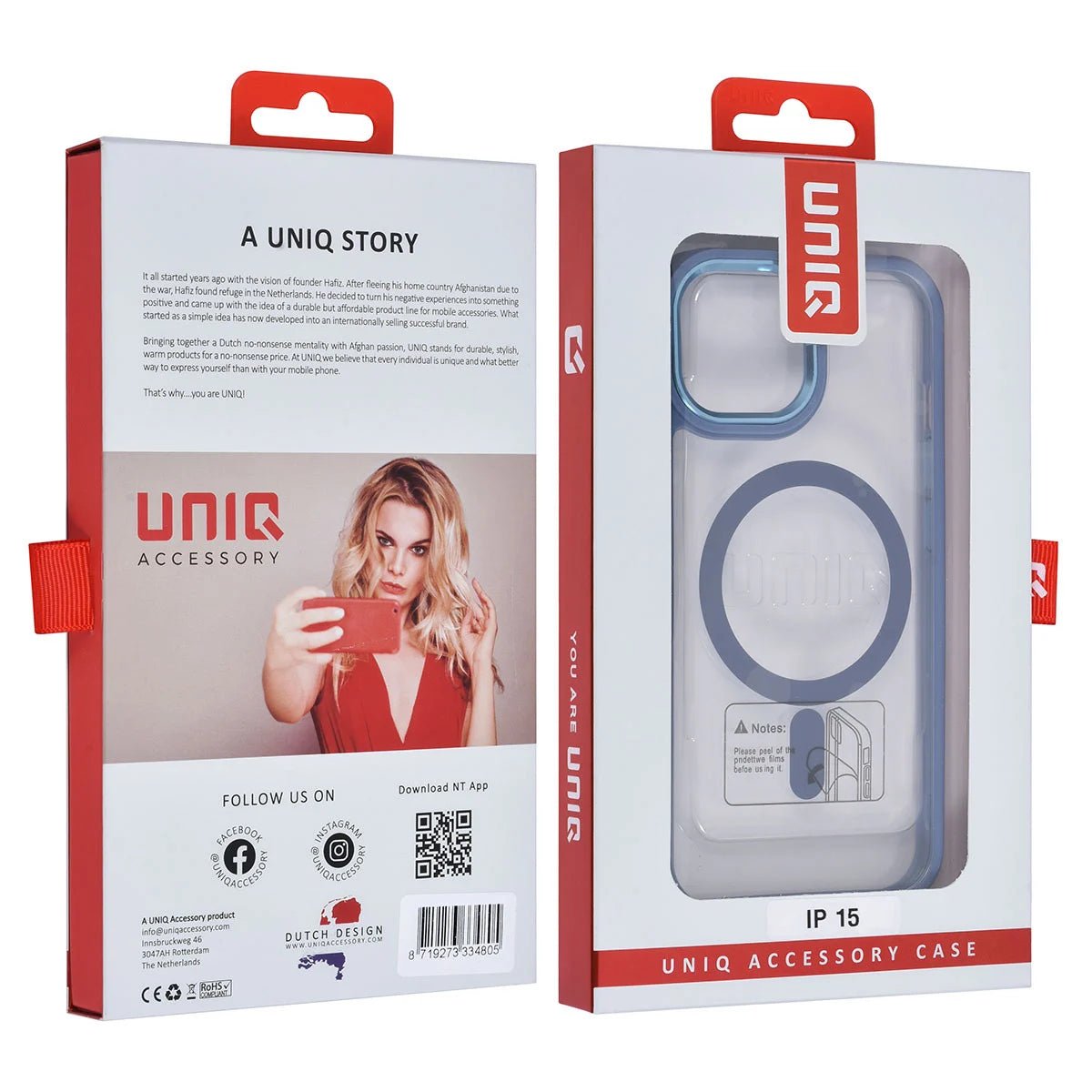 Tuniq iPhone 15 - MagSafe Σκληρή Θήκη με Πλαίσιο Σιλικόνης - Μπλε / Διάφανη