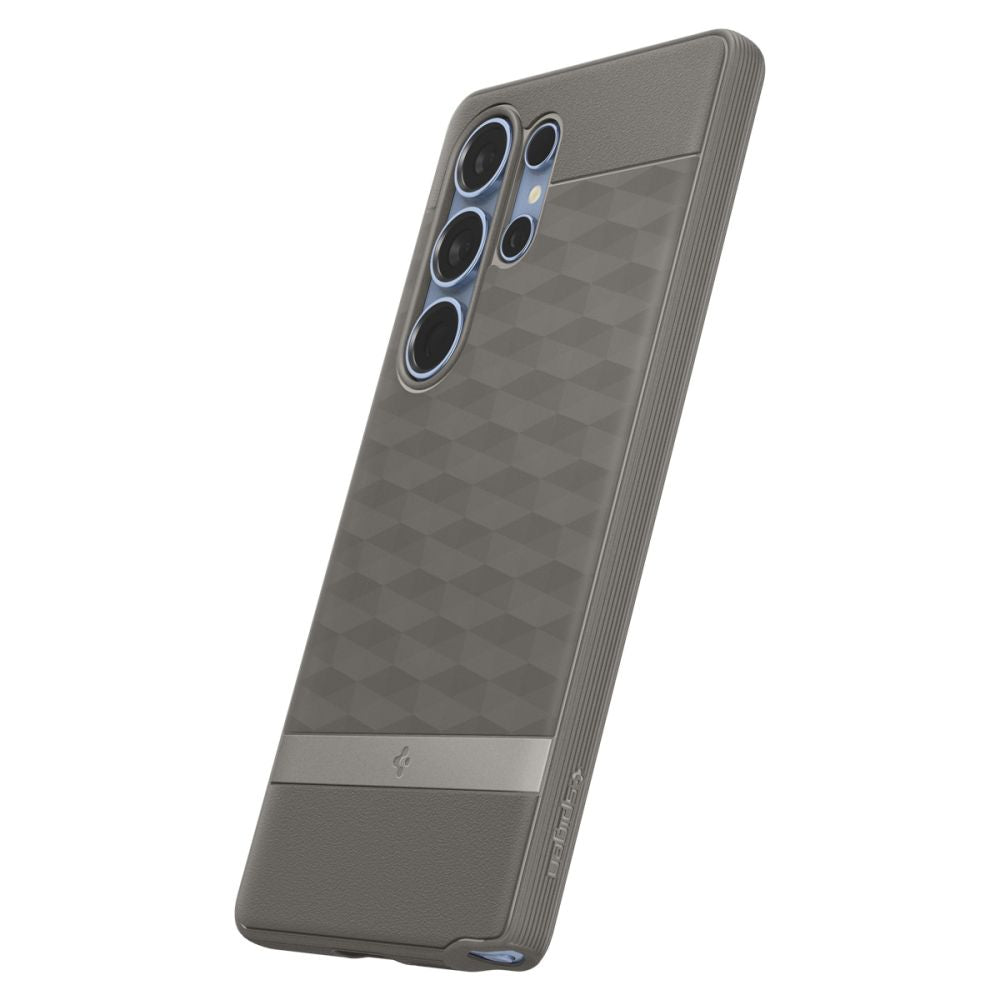 Spigen Samsung Galaxy S25 Ultra - Parallax Mag Θήκη Σιλικόνης με Σκληρό Πλαίσιο και MagSafe - Ash Grey