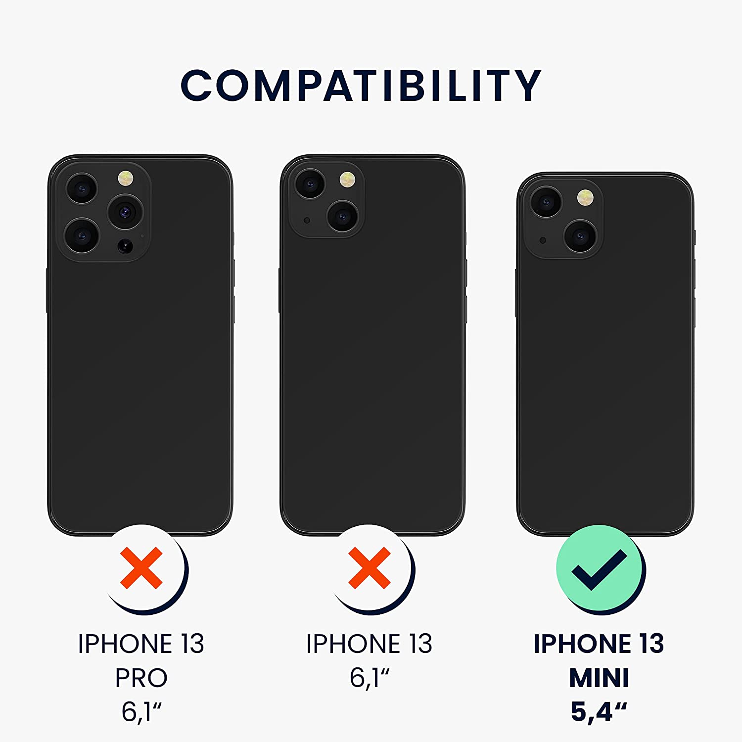 KW iPhone 13 mini Θήκη Σιλικόνης TPU - Black Matte - 55927.47