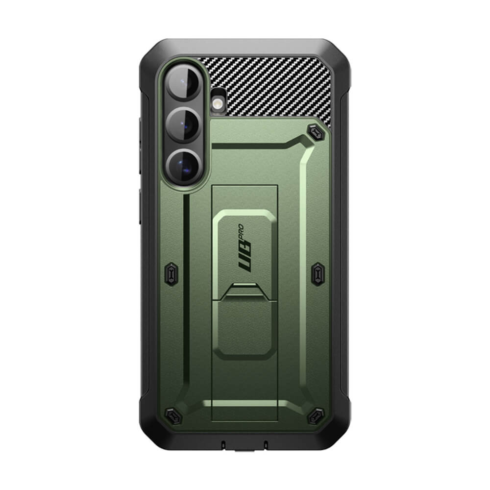 Supcase Samsung Galaxy S25 Plus Unicorn Beetle Pro Σκληρή Θήκη με Προστασία Οθόνης και Stand - Dark Green