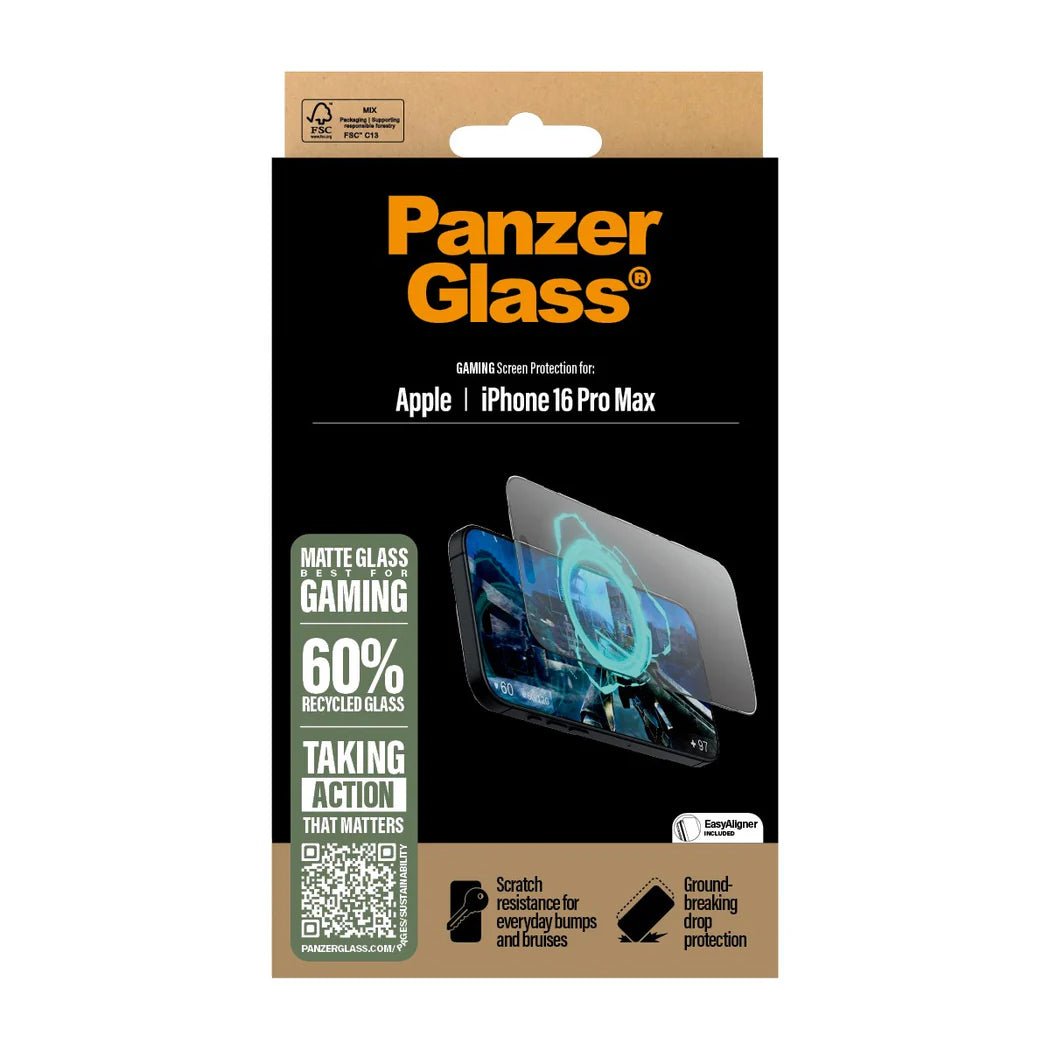 PanzerGlass iPhone 16 Pro Max Gaming Ultra - Wide Fit Full Screen Αντιχαρακτικό Γυαλί Οθόνης - Black