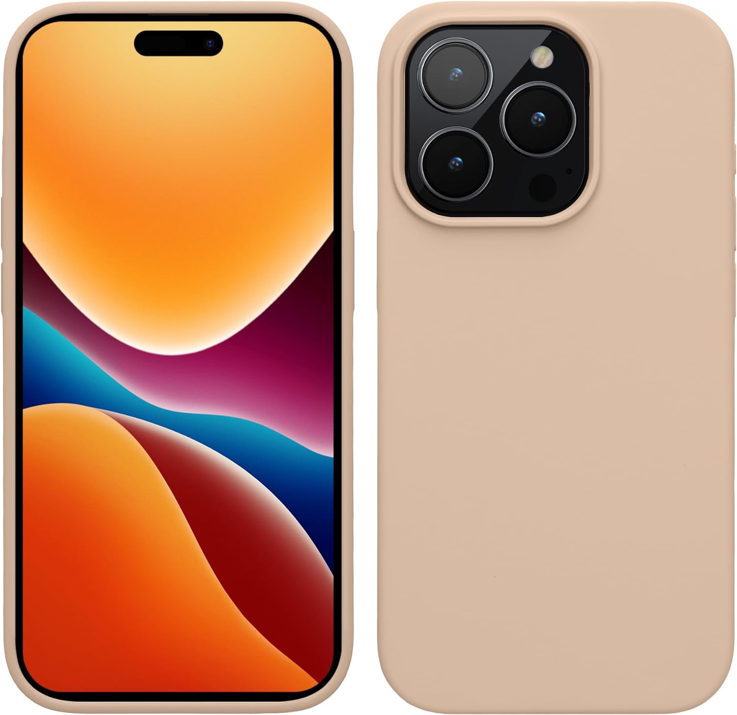 KW iPhone 15 Pro Θήκη Σιλικόνης Rubberized TPU - Mother Of Pearl - 61955.154